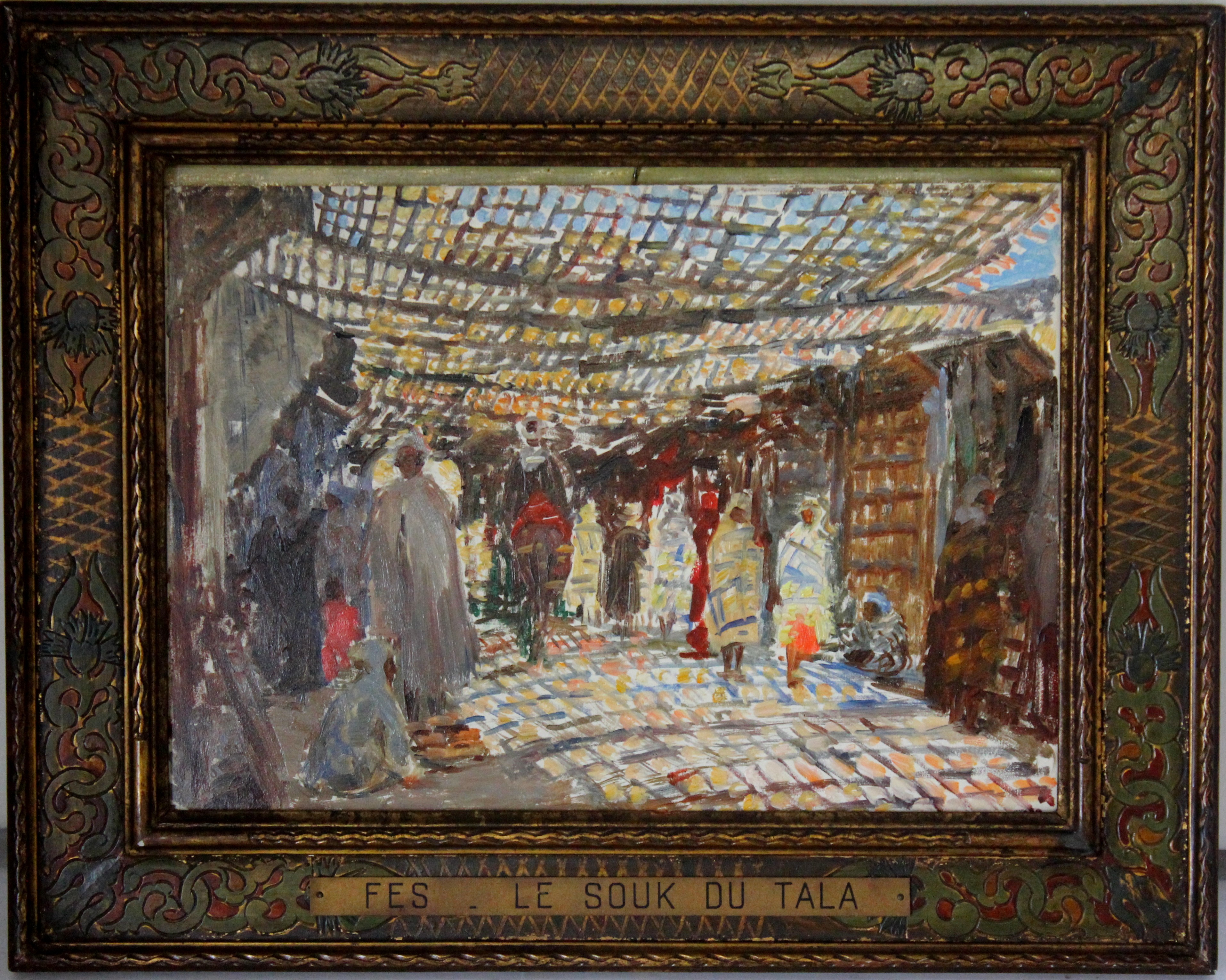 Le souk du Tala à Fès (titre ancien cartel)